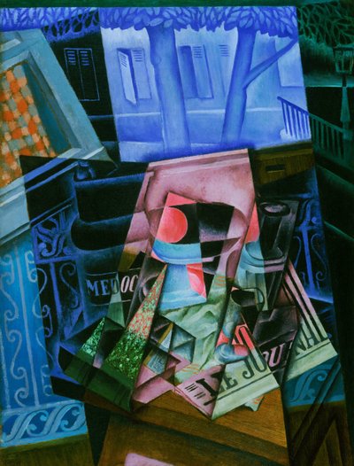Stilleven voor een open raam, Place Ravignan door Juan Gris